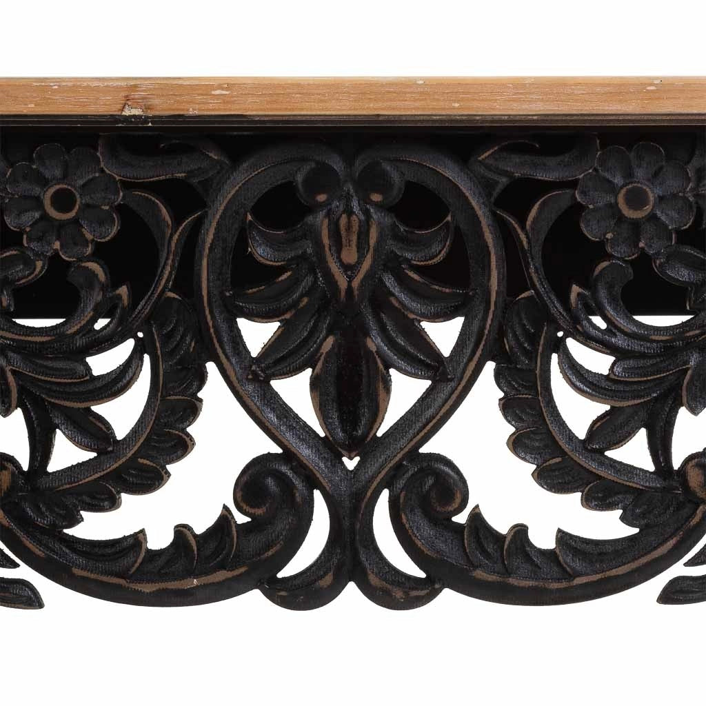 Mobile da ingresso in legno nero 111x40x77h
