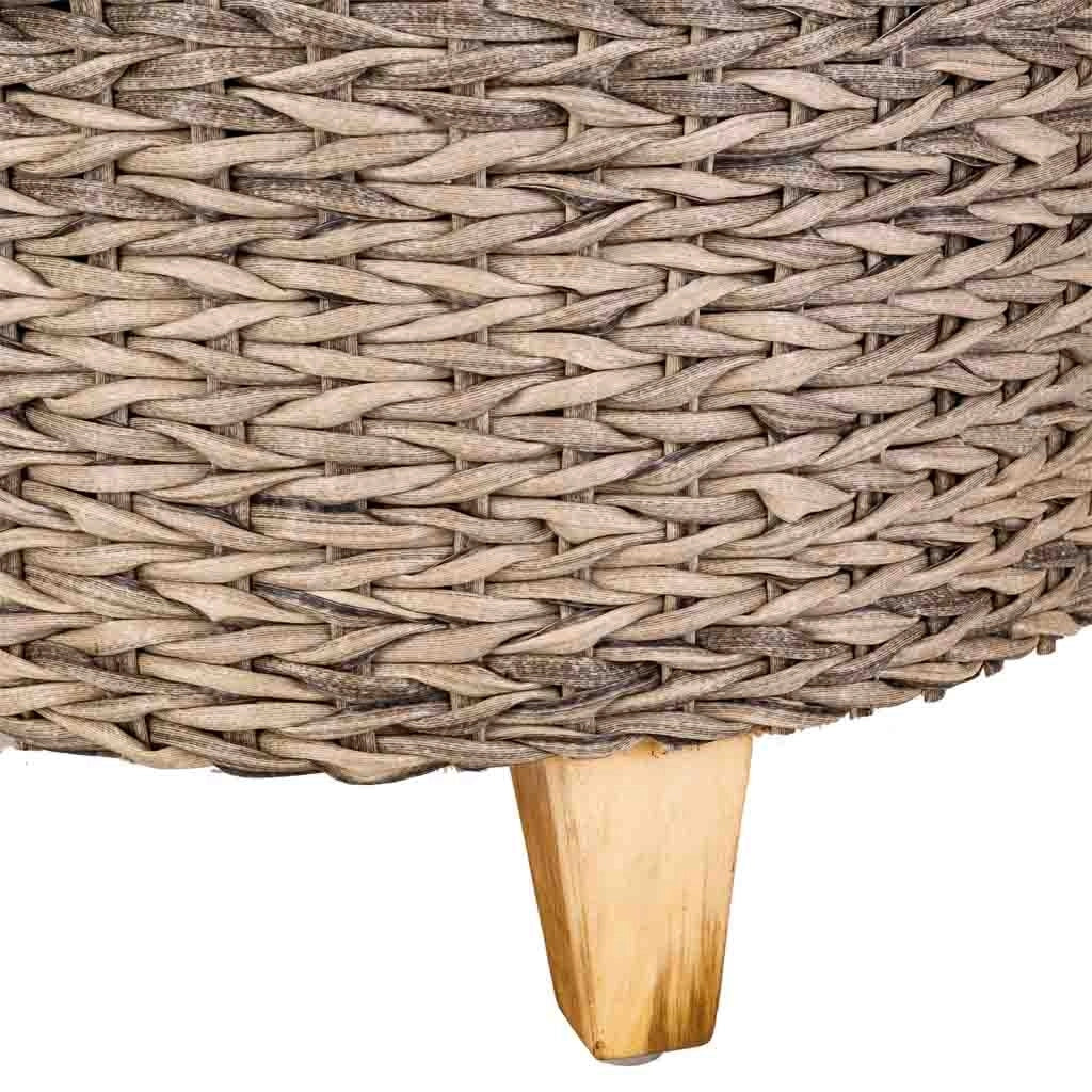 Sgabello in polyrattan grigio d40x48h