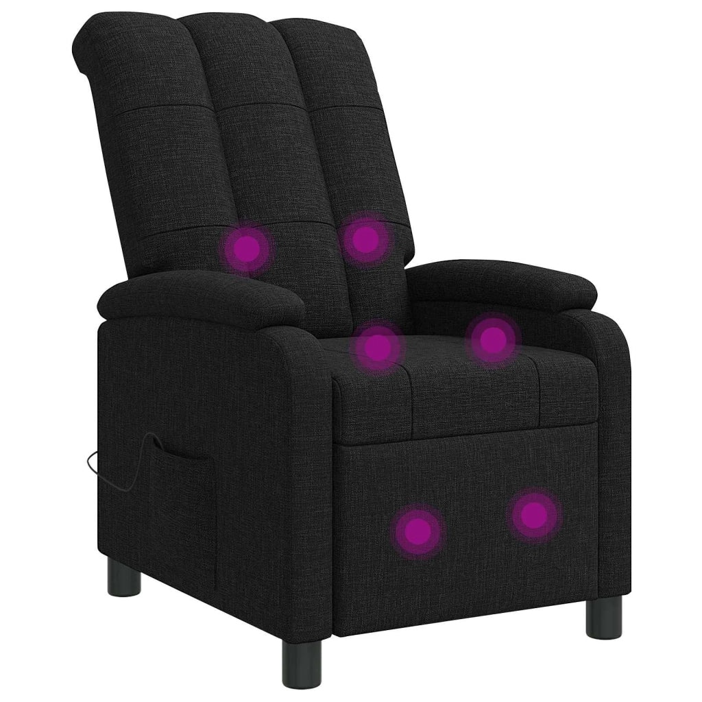 Poltrona Massaggiante Nero Tessuto 42034971