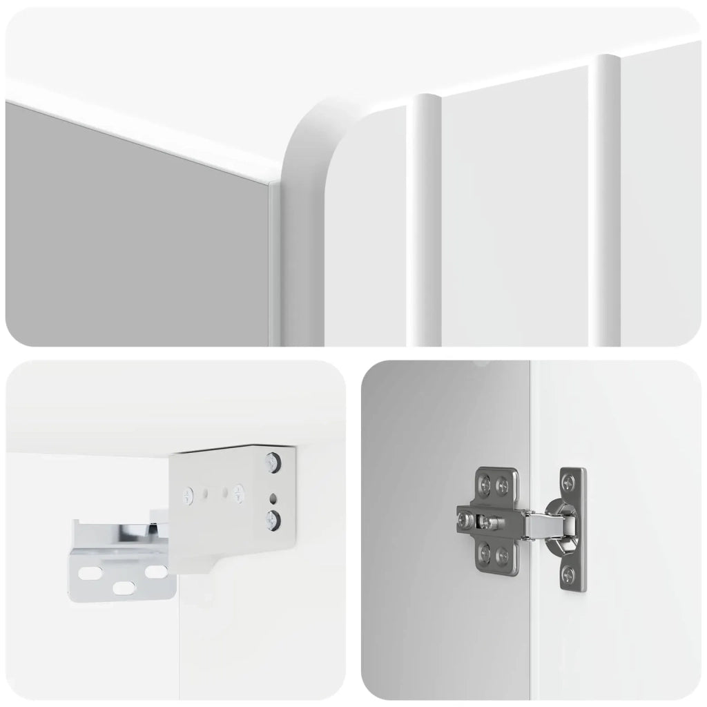 Armadietto a Muro | Mobiletto a muro Bianco Lucido 66 x 34,5 x 92 cm