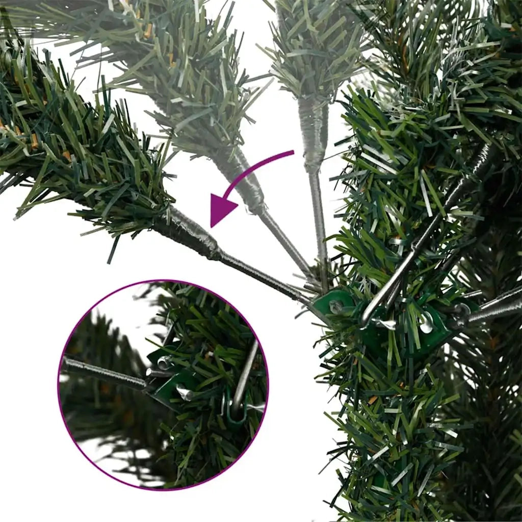 Albero di Natale Artificiale Snodato Foderato di Neve Verde 42019338