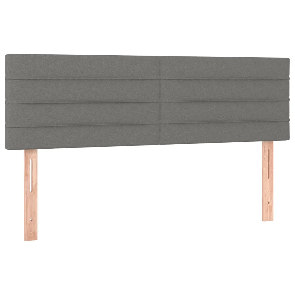 Letto a Molle Materasso e LED Grigio Scuro 140x190cm in Tessuto