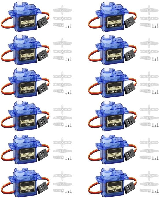 12 pezzi di servo motor 9G per progetti RC e Arduino