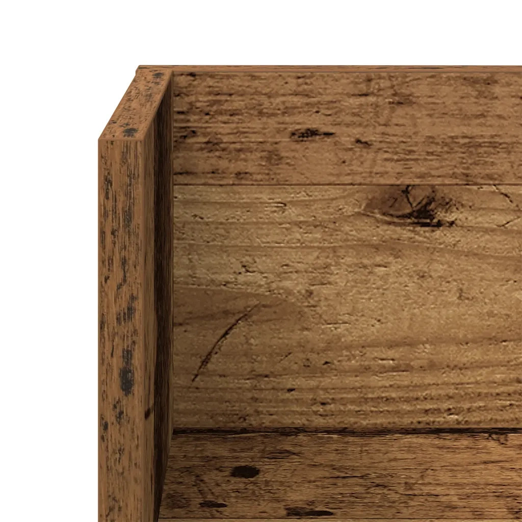 Mensole da Parete 2pz Legno Vecchio 100x16,5x16,5 cm Truciolato 860047