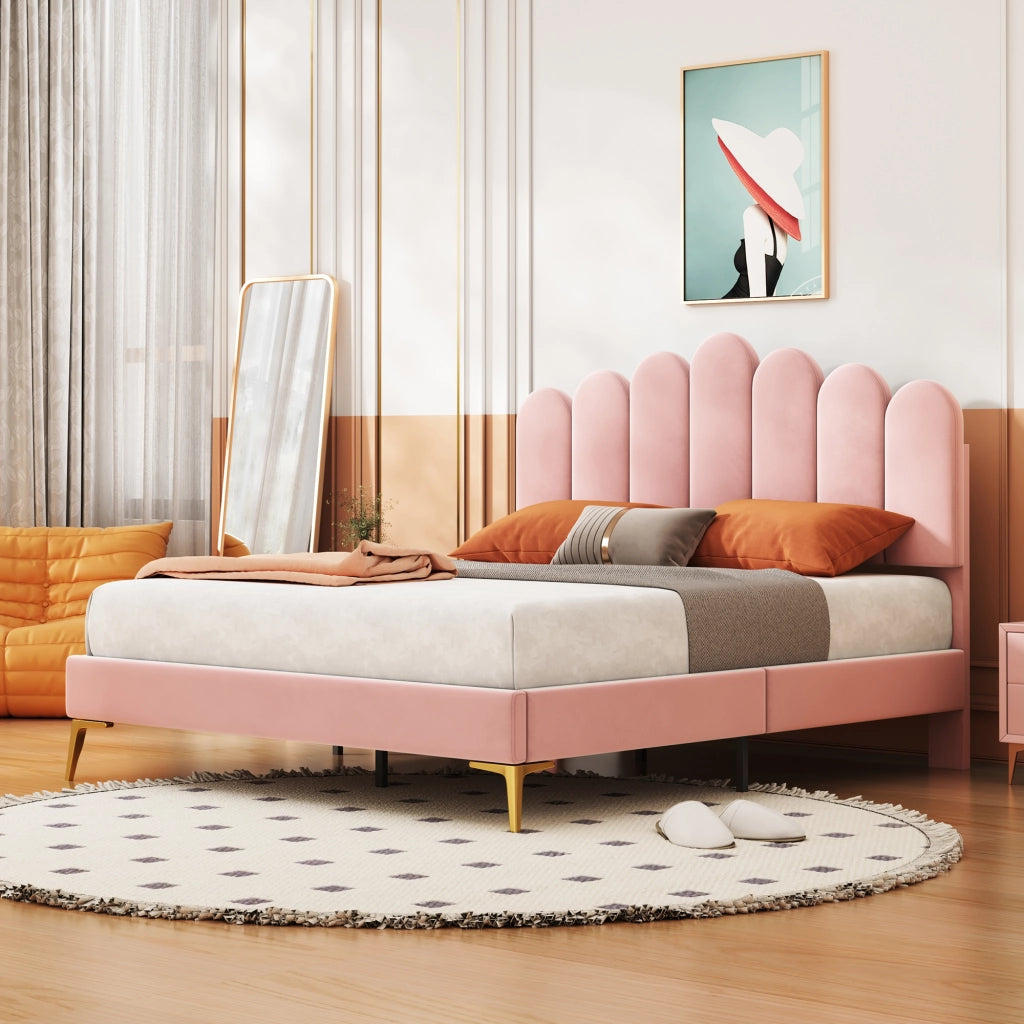Letto contenitore con sollevamento idraulico; rete a 24 doghe e testiera in velluto bianco crema