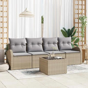 Set Divano da Giardino Beige 55 x 55 x 37 cm polyrattan