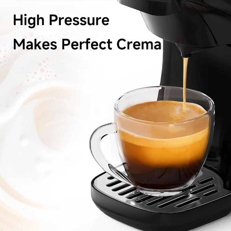 H1B Macchina da caffè espresso 6 in 1; capsule multiple e caffè macinato; caldo/freddo; 19 bar; beige