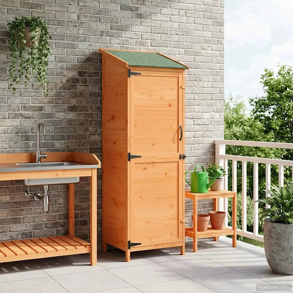 Capanno da Giardino con tetto Marrone 59,5 x 56 x 176,5 cm 42033447
