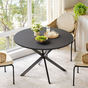 Tavolo Rotondo con Gambe a X ¨C MINIMAL ¨C Nero, 120 cm
