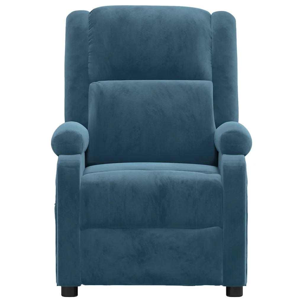 Poltrona Massaggiante Blu in Velluto 342420