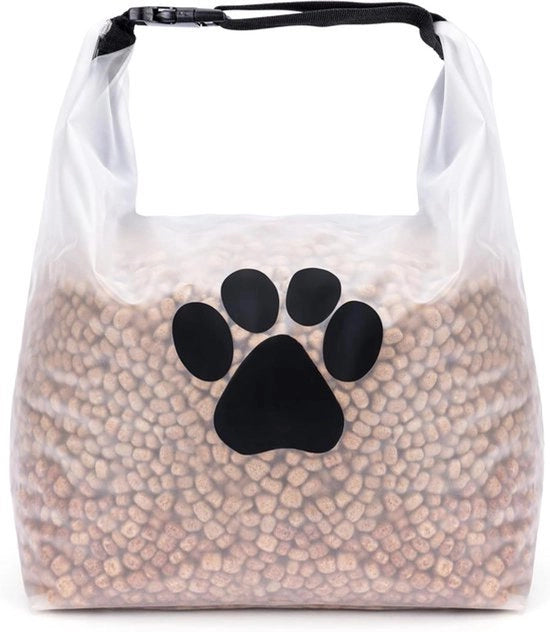 Borsa per cibo per cani pieghevole - 9 litri zaino per crocchette o biscotti per cani - Sacchetto per l'immagazzinamento del cibo per cani - Per viaggi - Conserva il cibo fresco.