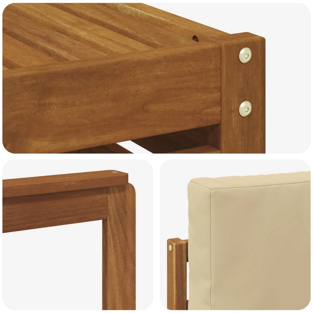 Set di divani da esterno 8 pz Naturale e Beige 3374518
