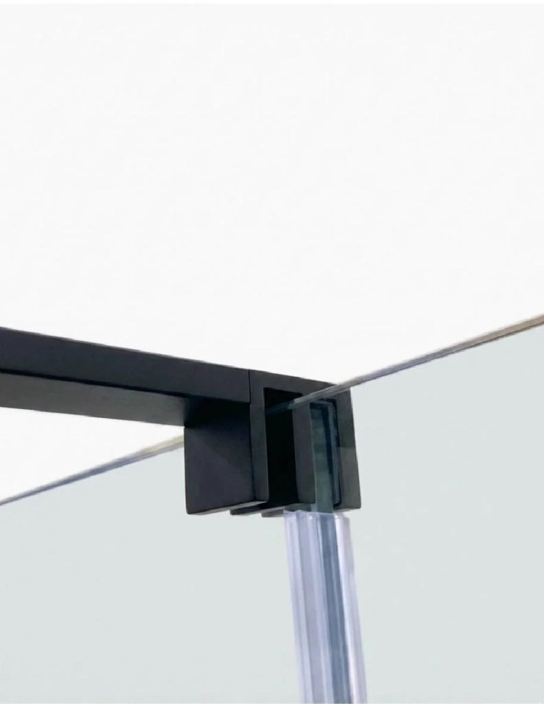 Porta doccia scorrevole 1+1 CIRENE (KENNA) Walk-in140 cm Profilo Nero