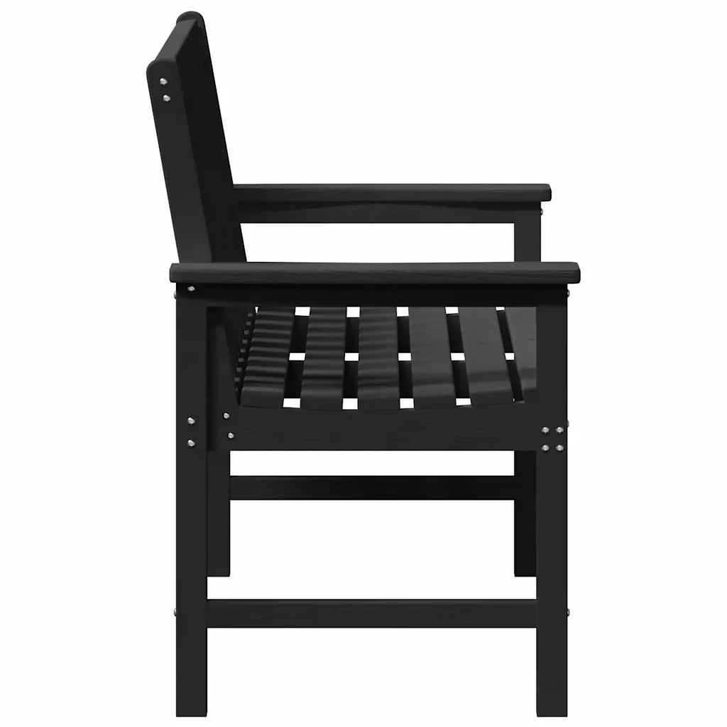 Panchina da giardino Nero 120 x 59 x 88 cm HDPE 42006602