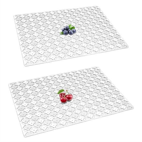 Matte per doccetta - protezione doccetta - 2 pezzi - trasparente - 30 x 40 cm
