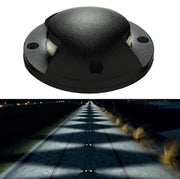 Faretto segnapassi LED 6W calpestabile radente doppia finestra luce bianca naturale 4000K 12V IP65