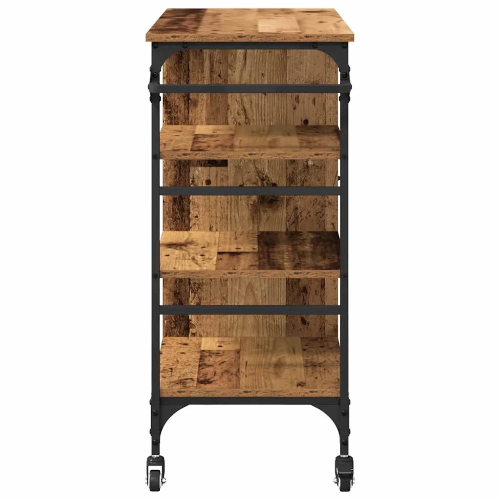 Carrello da Cucina-Scaffale per Cucina Legno vecchio 87,5 x 39 x 84,5 cm