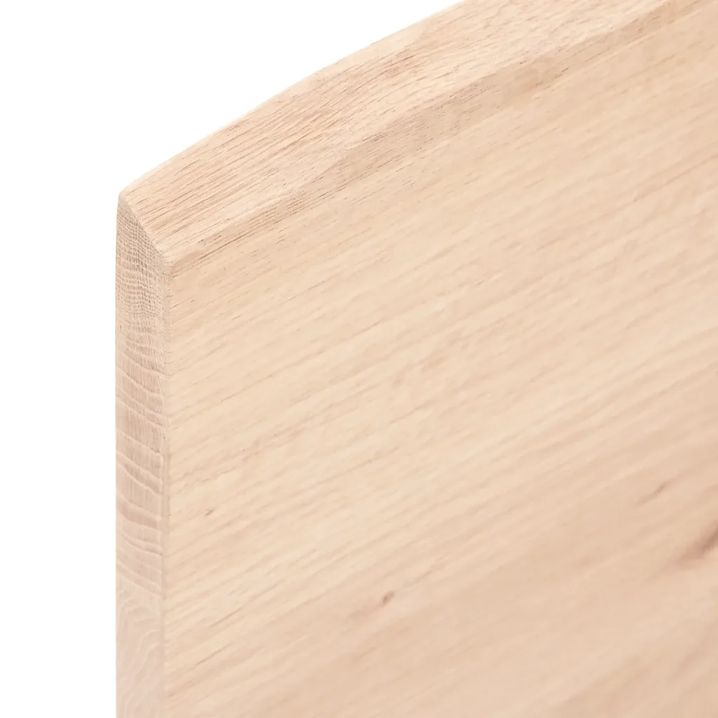 Ripiano a Parete 80x10x2 cm Legno Massello Rovere Non Trattato 363536