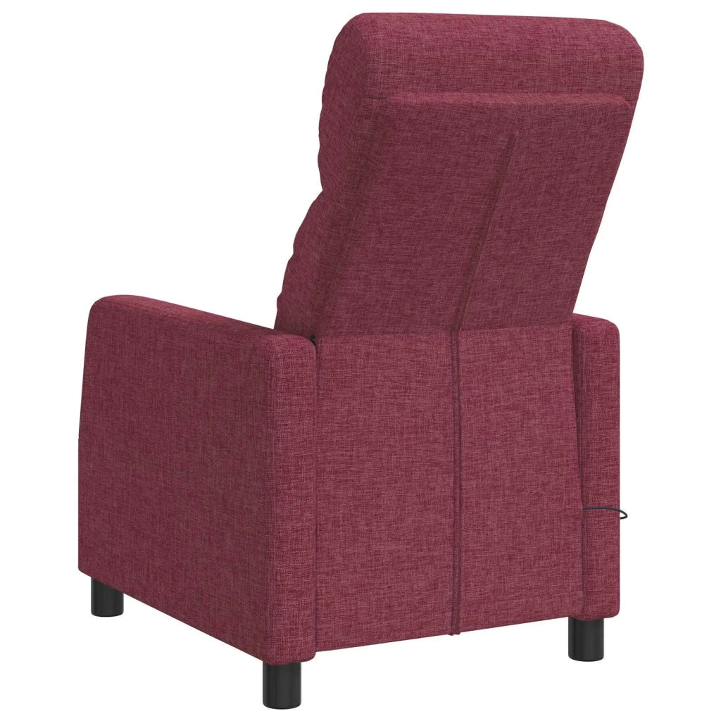 Divano Sedia-Poltrona Massaggiante Rosso Vino Tessuto 986377