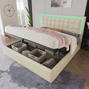 letto imbottito in pu bianco 160x200 cm
