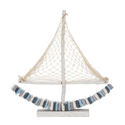 Scultura Barca 2, Multicolore, Legno, 45x7x45 cm