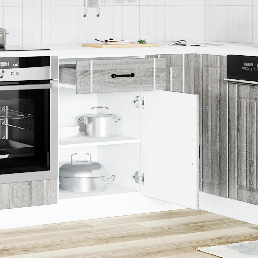 Pensile da cucina | Base da Cucina Lucca Grigio Sonoma in Legno Multistrato