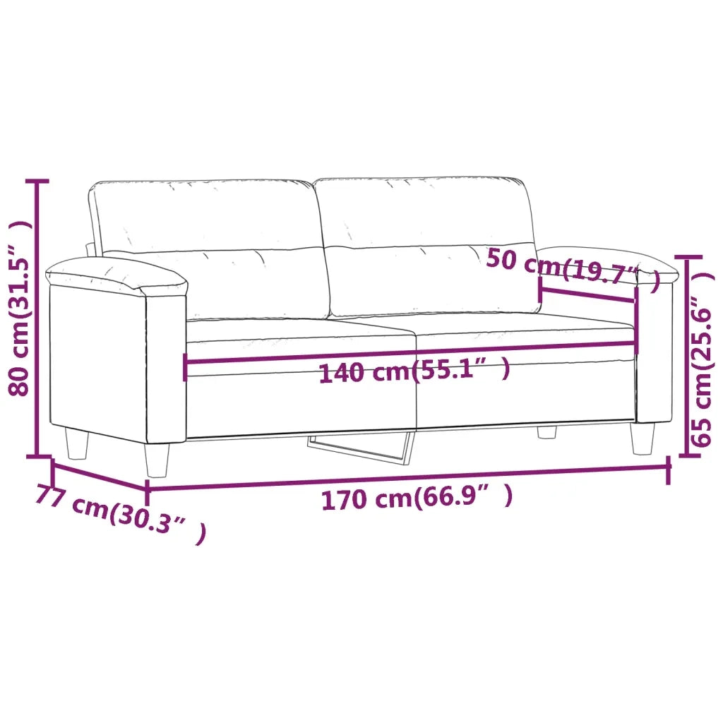 Divano a 2 Posti Nero 140 cm in Similpelle 359583