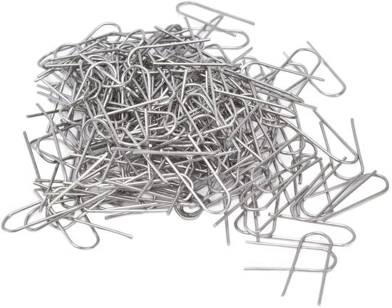 Fibra Nichrome a forma di U - 200 pezzi - Temperatura massima 1093°C - Haken a forma di U - Manufatti artigianali - Facili da utilizzare - Hanger per resistenza elettrica