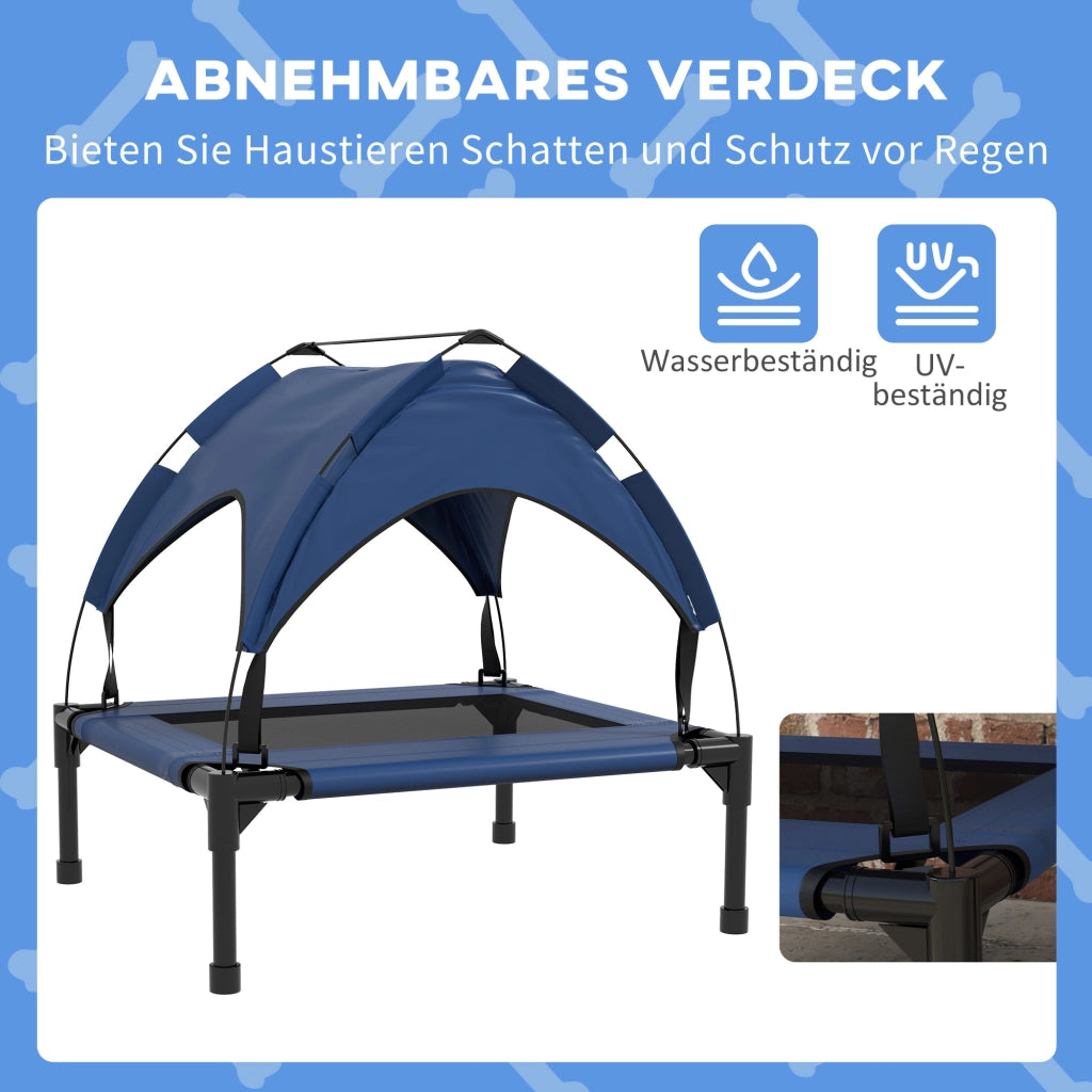 Cuccia per Cane con Tetto ¨C zephmum ¨C 76x61x69.5 cm Blu Scuro