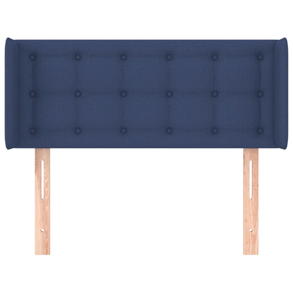 Testiera | Testata ad Orecchio Blu 103x16x78/88cm in Tessuto