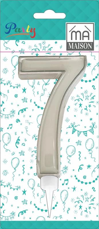 MA MAISON MAXI CANDELA NUMERO "7" ARGENTO