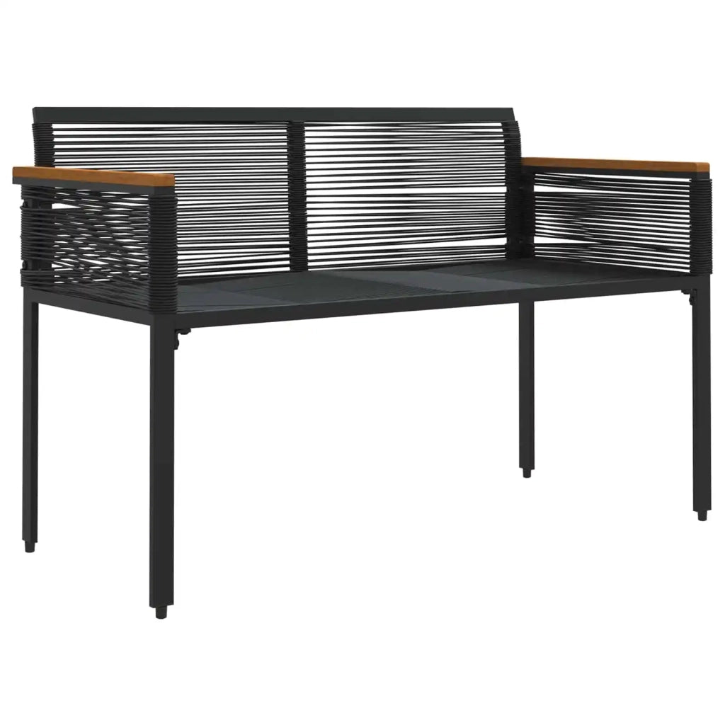 Panchina da esterno Nero e Turchese 117 x 54 x 74.5 cm