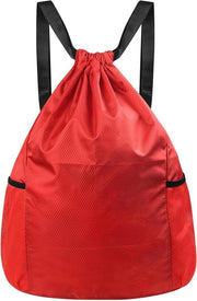Zak da ginnastica con corda per trainare e impermeabile - Rosso - 42*34cm - Uomo e Donna