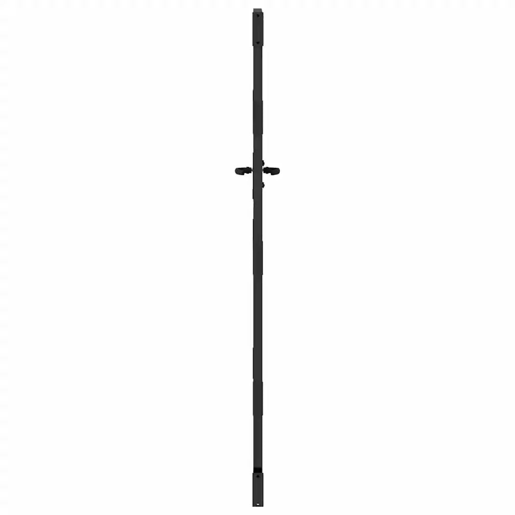 Cancello da giardino con blocco Nero 110 x 205 cm CFW1722348