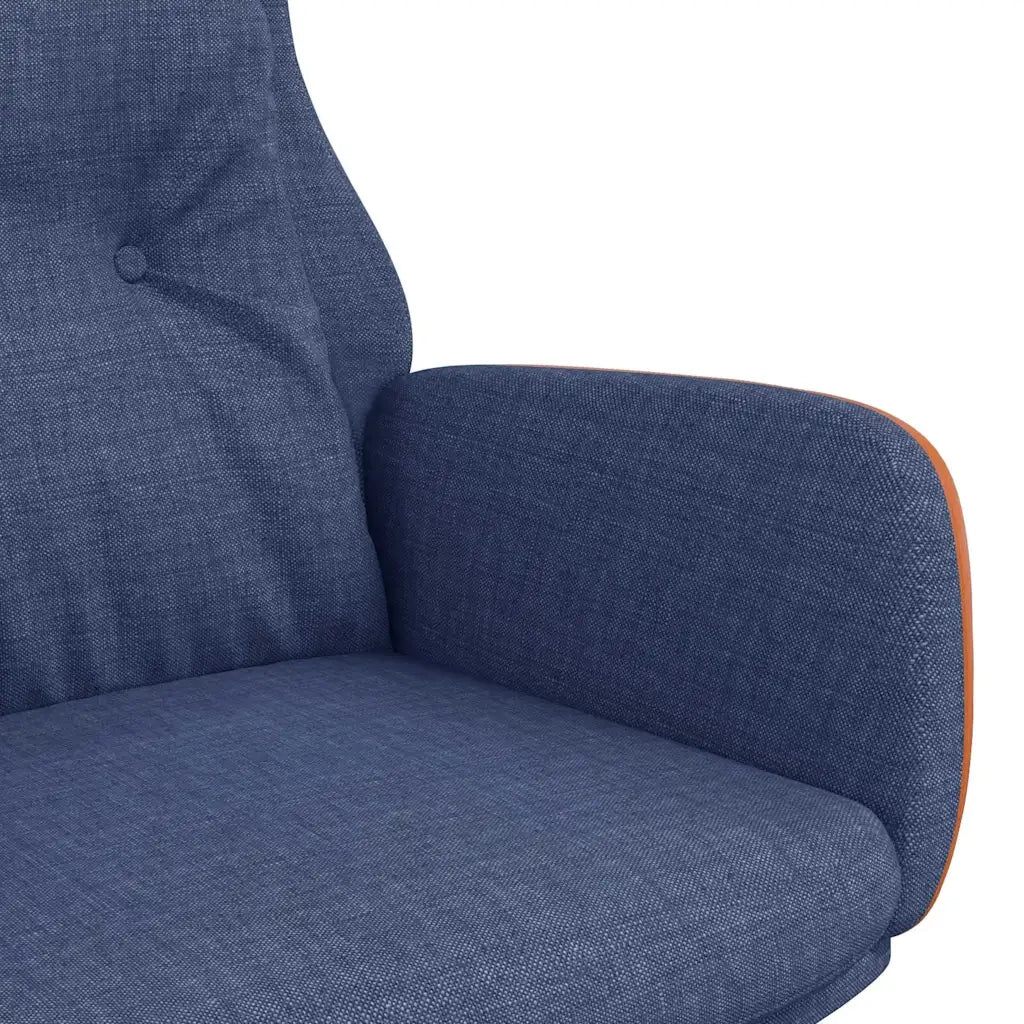 Divano Sedia-Poltrona Rilassante Blu in Tessuto e PVC