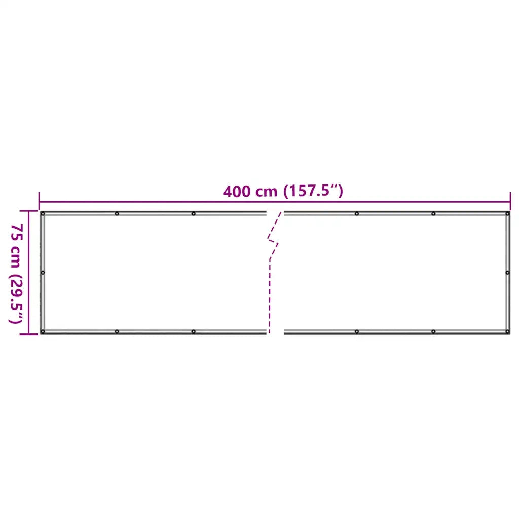 Schermo da balcone | Paravento da Balcone Antracite 400x75 cm in PVC