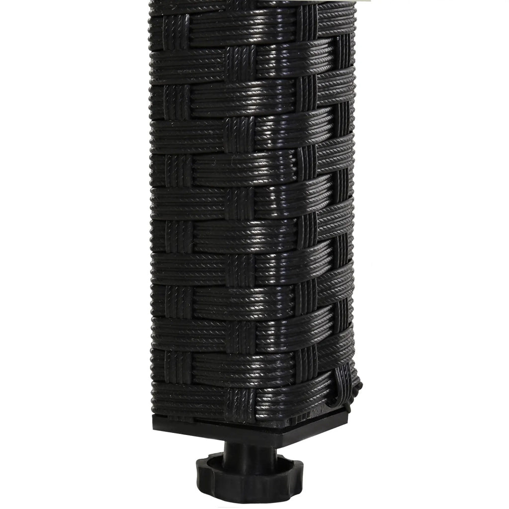 Set da Giardino 11 Pezzi in Polyrattan con Cuscini ¨C MINIMAL ¨C Nero