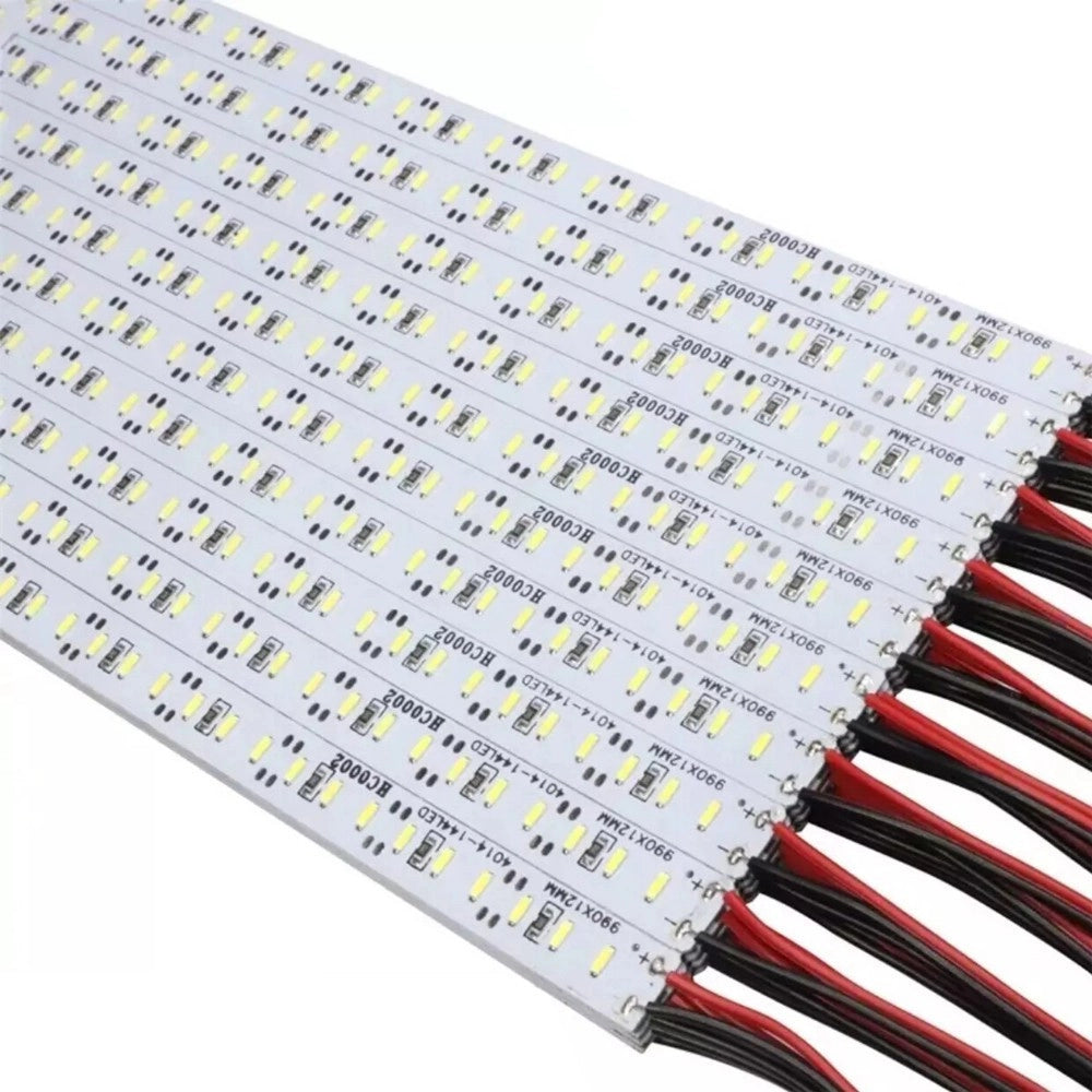 Trade Shop - Set 2 Barre Da 1 Metro Striscia Led Rigida Profilo Smd 4014 Monocolore 144 Led/m - -bianco Caldo      -