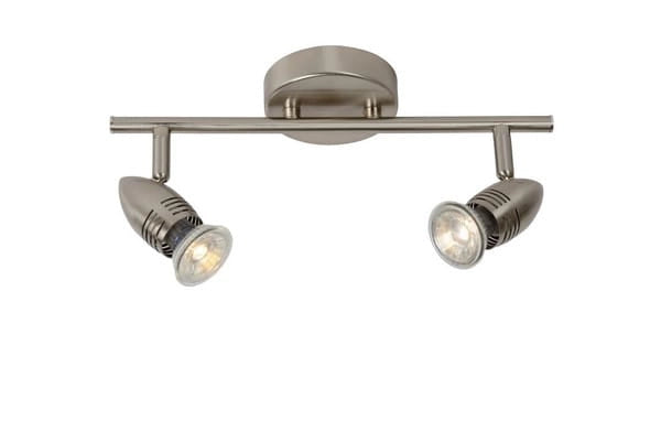 Faretto soffitto Lucide Caro 2 luci GU10 5W 2700K cromo
