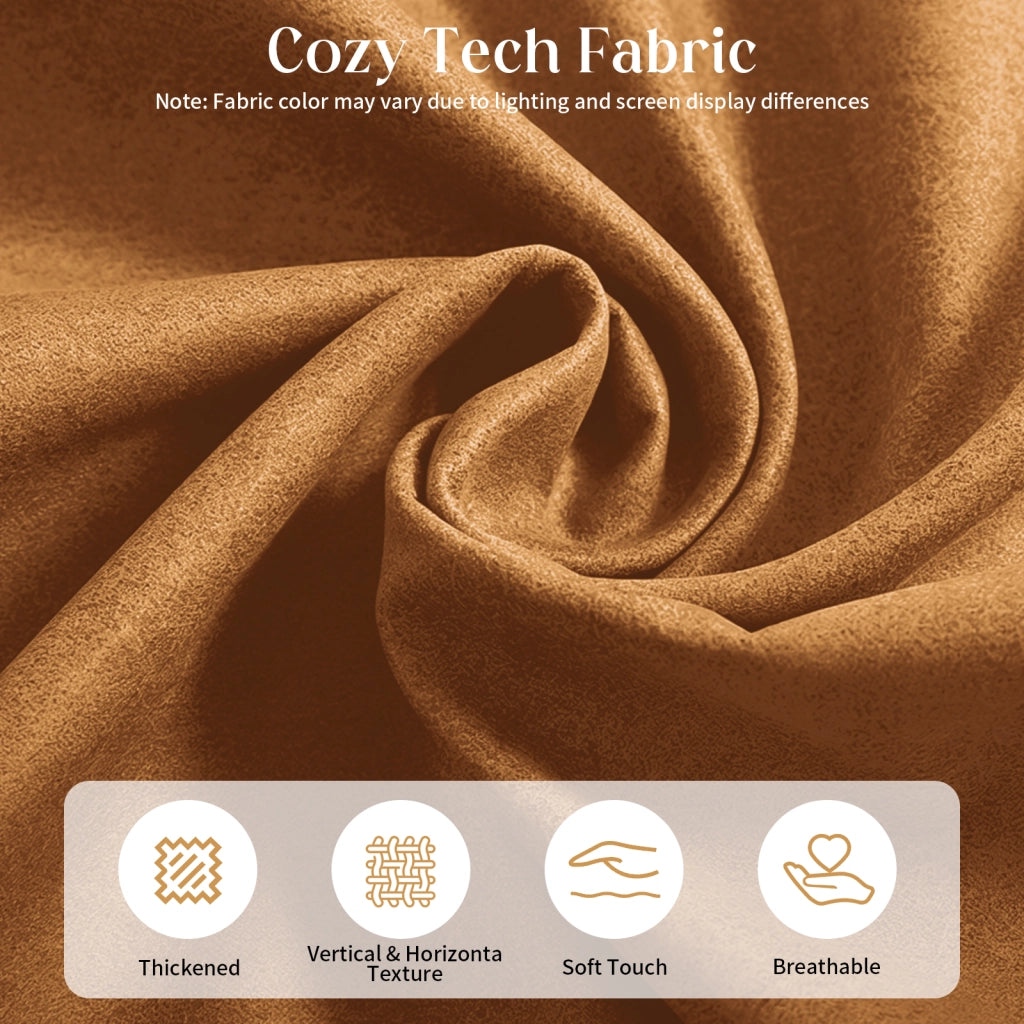 POLTRONA SACCO con pouf, Set 2 pezzi, marrone, tech cloth