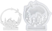 Forme per gesso in silicone per case di Natale, modelli per case di Natale.