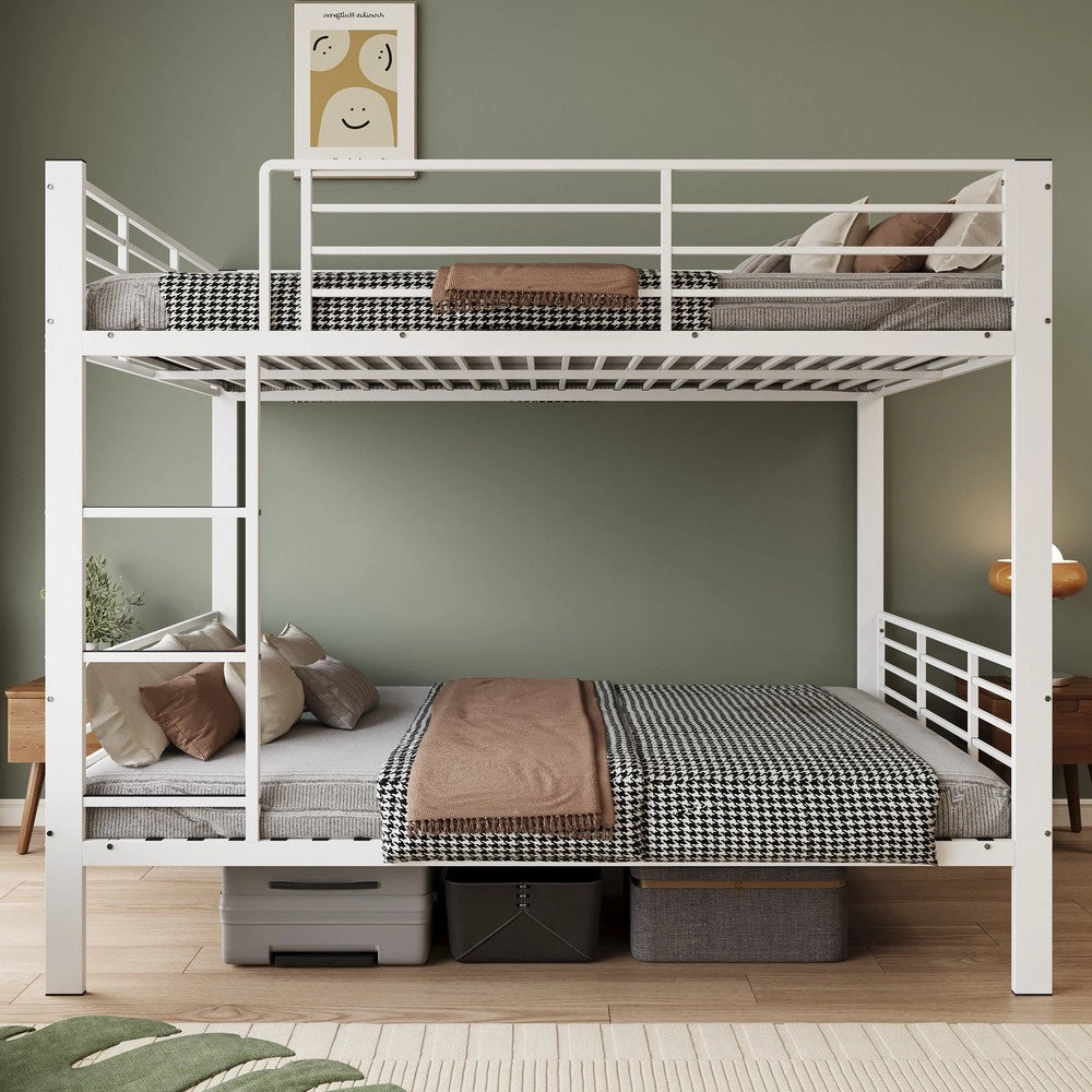 Letto a castello ¨C Minimal ¨C Bianco metallo 140x200 cm