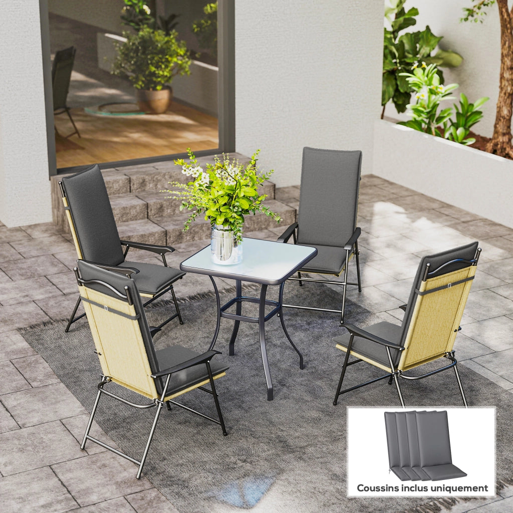 Cuscini sedie da giardino ¨C Minimal ¨C Grigio, 124x50x5cm