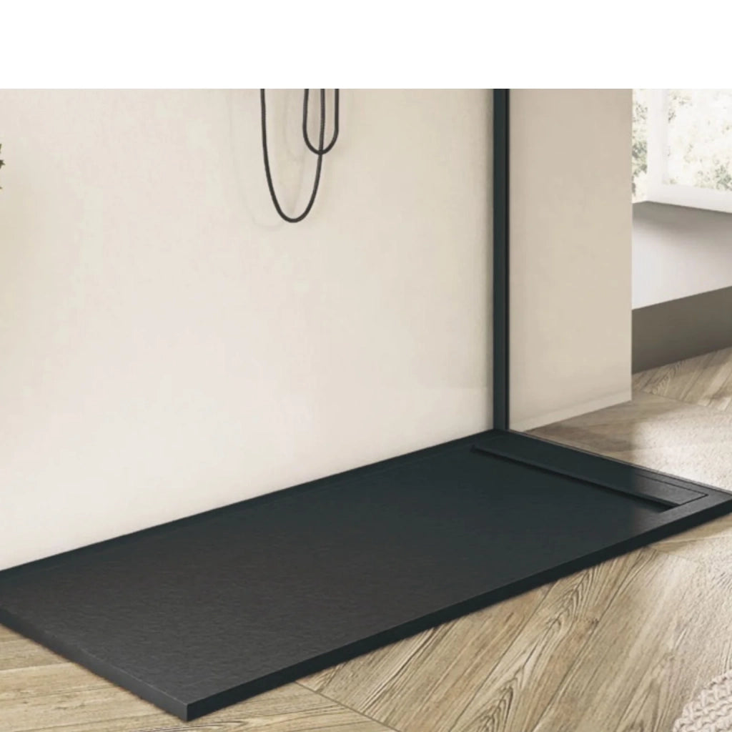 Piatto doccia Bidai con bordo 90X110 cm colore Grigio RAL 7040 griglia Grigio