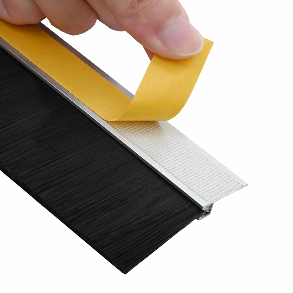 Spazzole per porte autoadesive 12 pz Argento 100 cm CFW6350937