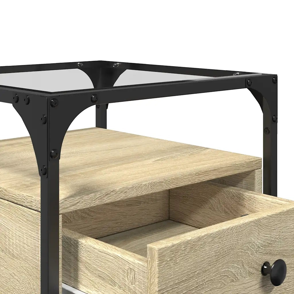 Comodini 2 pz-Set di 2 Tavolino da notte Rovere Sonoma 40x40x55 cm in Legno Multistrato