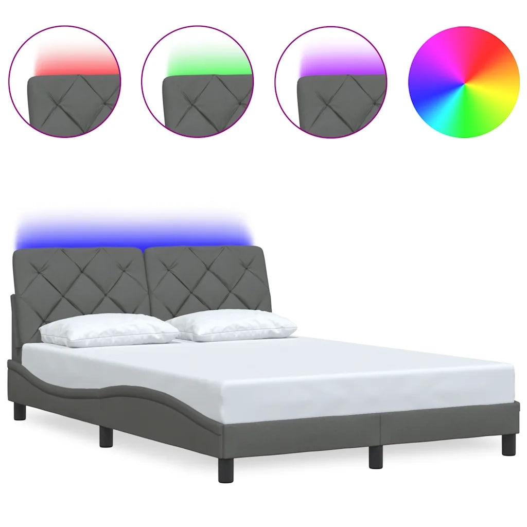 Giroletto con LED senza Materasso 140x200 cm Tessuto
