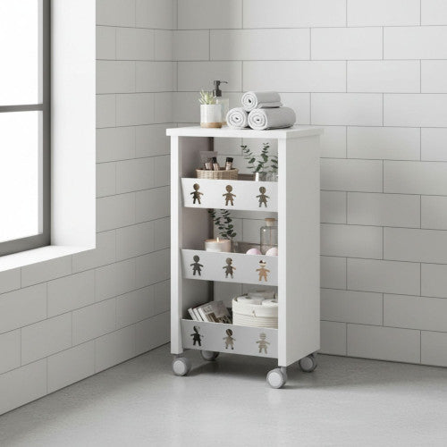 Carrello con ruote portatutto, 83,50 x 43,50 x 30,50 cm. BALI