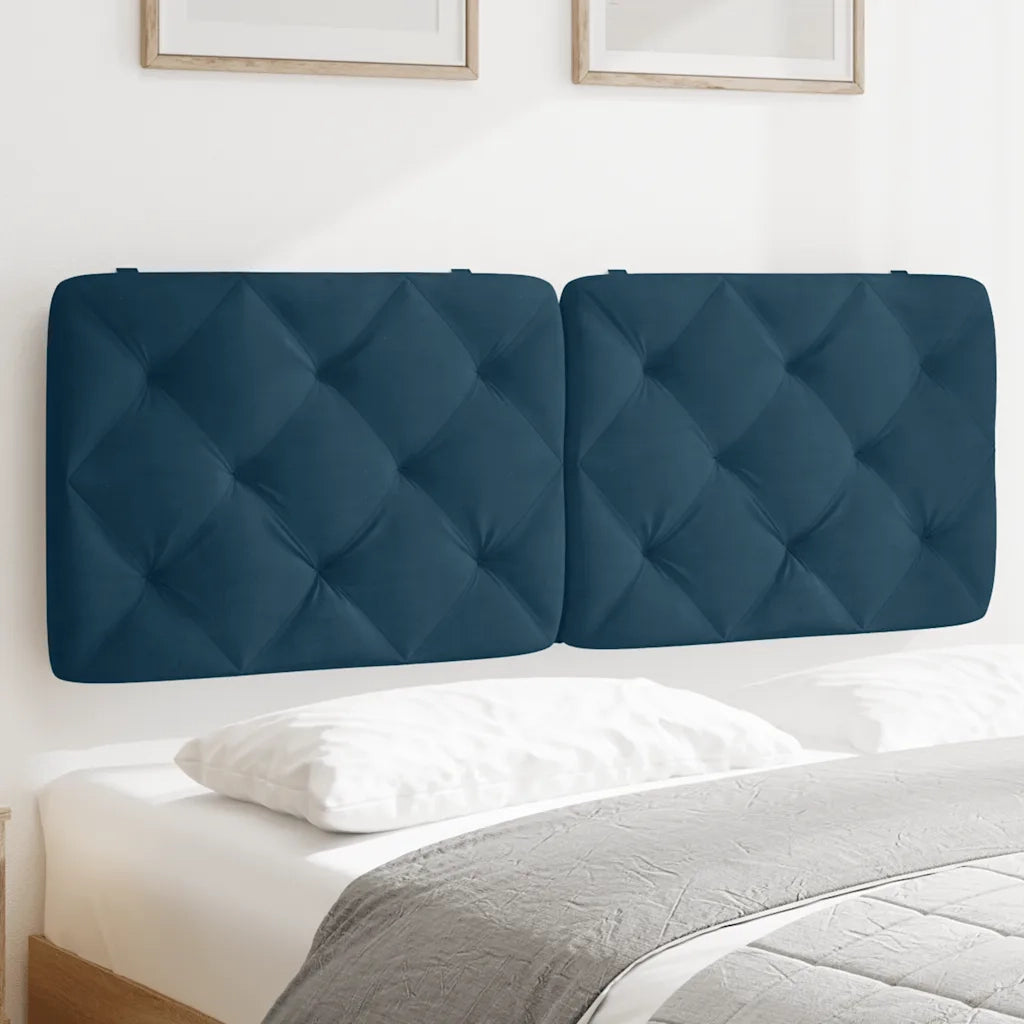 Cuscino Testiera Blu 140 cm in Velluto CFW1547835