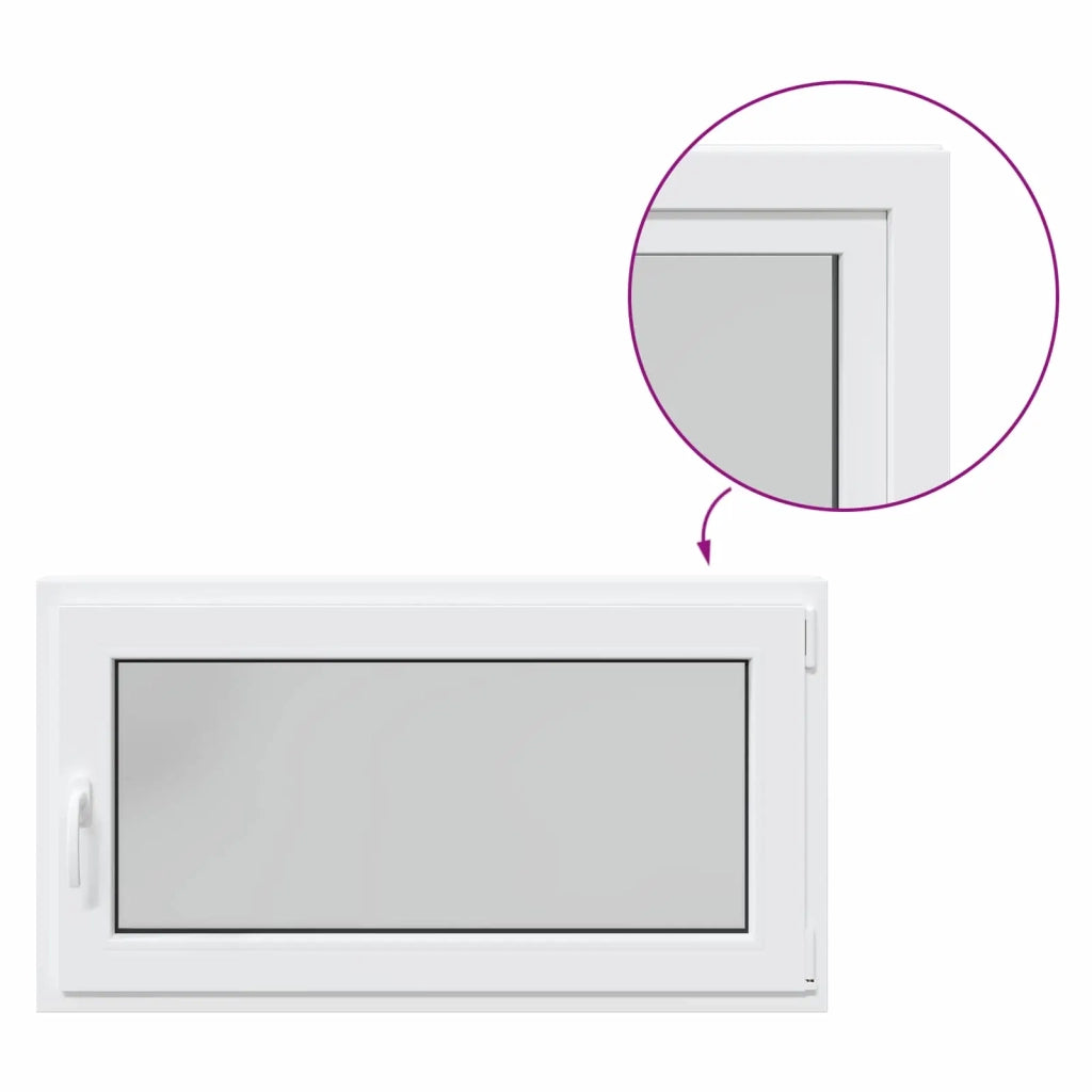 Finestra per Soffitta RISOR Bianco 110 x 50 cm PVC e Vetro 42047255